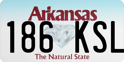 AR license plate 186KSL