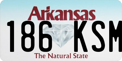 AR license plate 186KSM