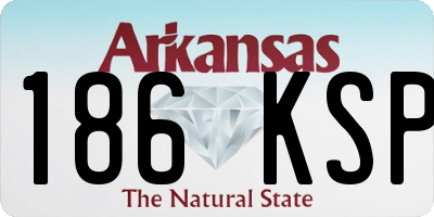 AR license plate 186KSP