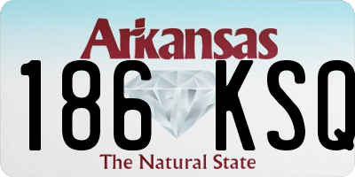 AR license plate 186KSQ