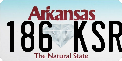 AR license plate 186KSR