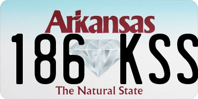 AR license plate 186KSS