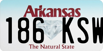 AR license plate 186KSW