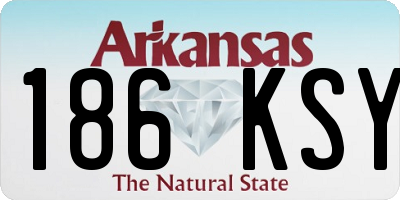 AR license plate 186KSY