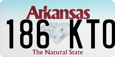 AR license plate 186KTO