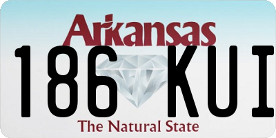 AR license plate 186KUI