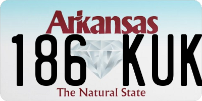 AR license plate 186KUK