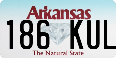 AR license plate 186KUL