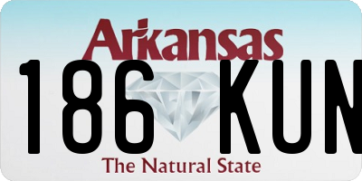 AR license plate 186KUN