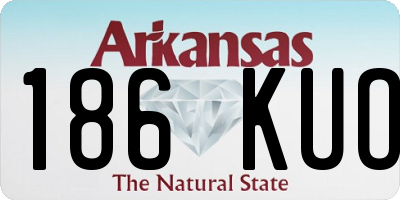 AR license plate 186KUO