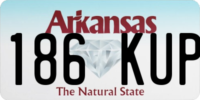 AR license plate 186KUP