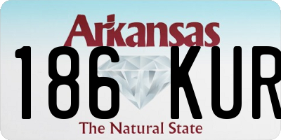 AR license plate 186KUR