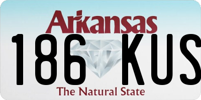 AR license plate 186KUS