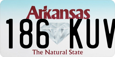 AR license plate 186KUV