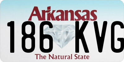 AR license plate 186KVG
