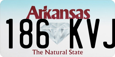 AR license plate 186KVJ