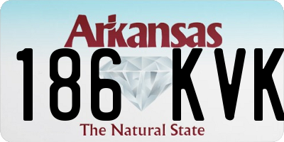 AR license plate 186KVK