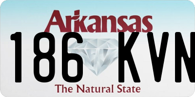AR license plate 186KVN