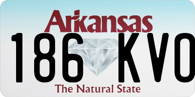 AR license plate 186KVO