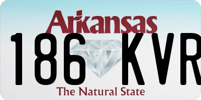AR license plate 186KVR