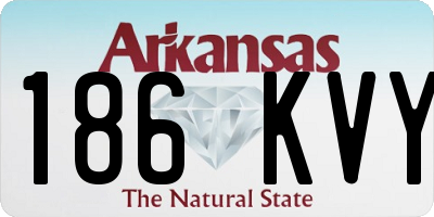 AR license plate 186KVY