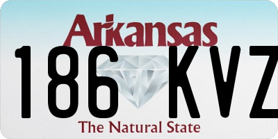AR license plate 186KVZ