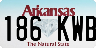 AR license plate 186KWB