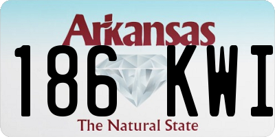 AR license plate 186KWI
