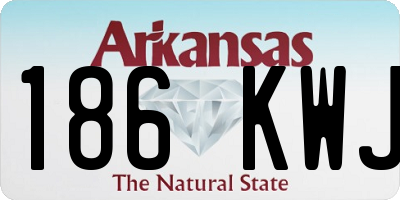 AR license plate 186KWJ