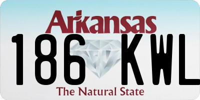 AR license plate 186KWL