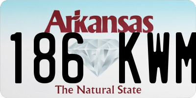 AR license plate 186KWM