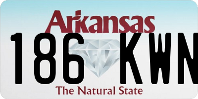 AR license plate 186KWN