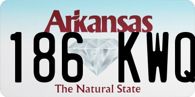 AR license plate 186KWQ