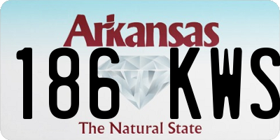 AR license plate 186KWS
