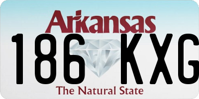 AR license plate 186KXG