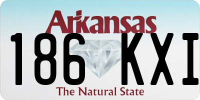 AR license plate 186KXI