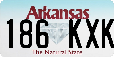 AR license plate 186KXK
