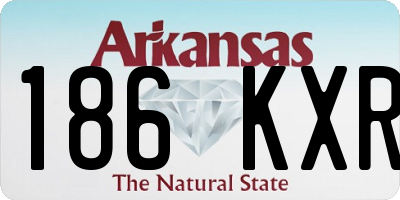 AR license plate 186KXR