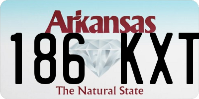 AR license plate 186KXT