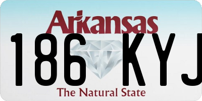 AR license plate 186KYJ