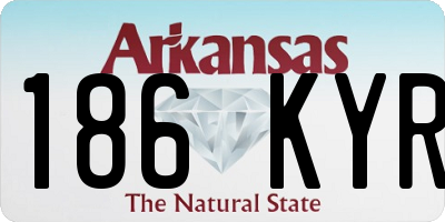 AR license plate 186KYR