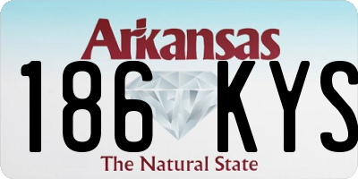 AR license plate 186KYS