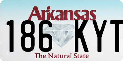 AR license plate 186KYT