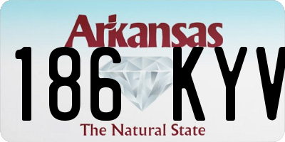 AR license plate 186KYV