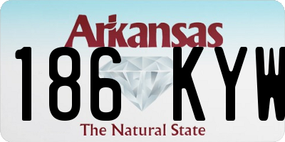 AR license plate 186KYW