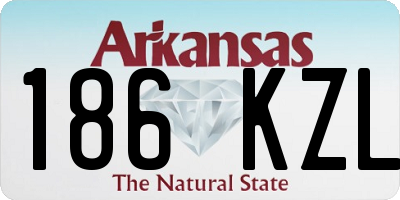 AR license plate 186KZL