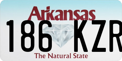 AR license plate 186KZR