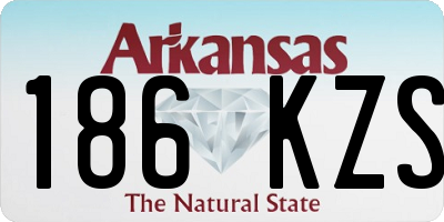 AR license plate 186KZS