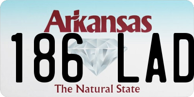 AR license plate 186LAD