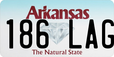 AR license plate 186LAG